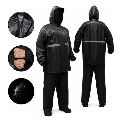 Capa Chuva Completa Motoboy Motoqueiro Moto Entregador Nylon XXL