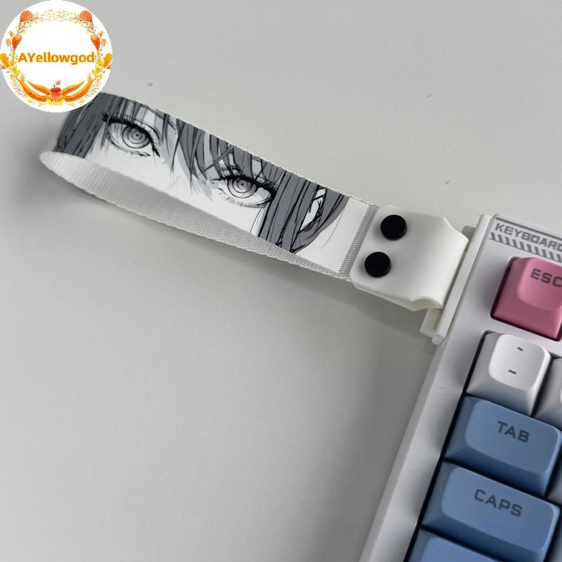 AYellowgod Moda Teclado Fita Alça De Mecânico Universal Personalizado Anime Acessórios De Decoração BR