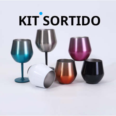 Taça Copo Térmico De Aço Inoxidável 2 Em 1 Para Gin Vinho Cerveja Drink Bebidas 14oz pe plastico