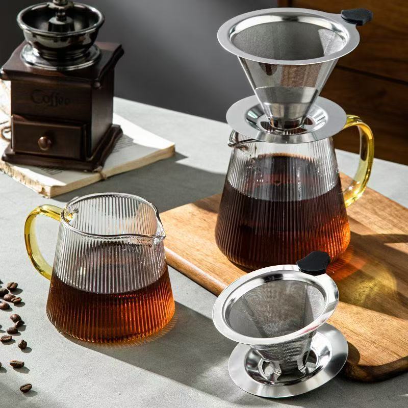 Filtro Coador de Café em Inox Reutilizável Tamanhos P/M/G Acabe com os Filtros de Papel em Oferta na Shopee