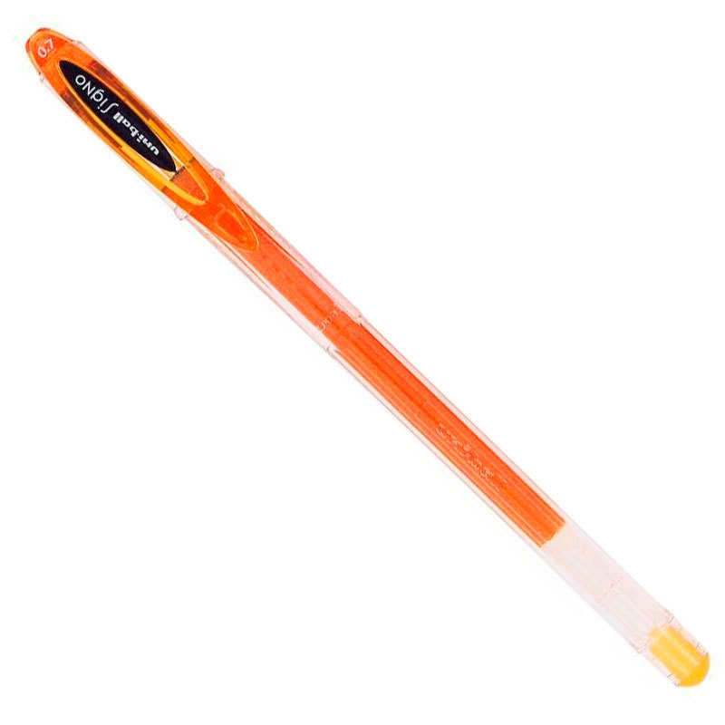 Caneta gel signo 0.7mm UM-120 Laranja Uni-ball
