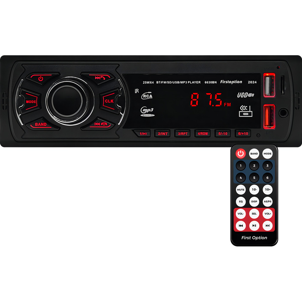 Radio Mp3 Som Automotivo Bluetooth 2x Usb Fm Sd Auxiliar 12v