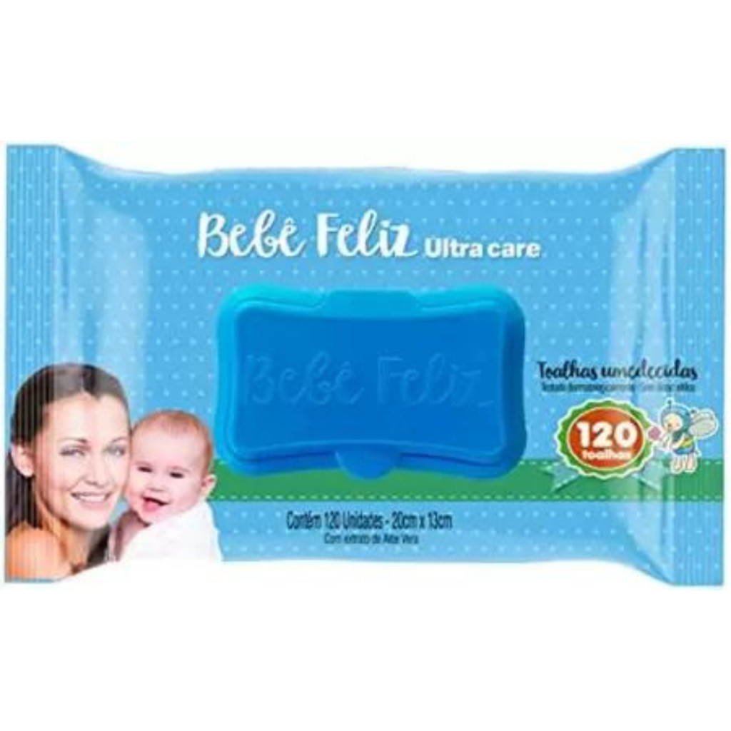 Bebê Feliz Ultra Care - Toalhas Umedecidas 120 Toalhas