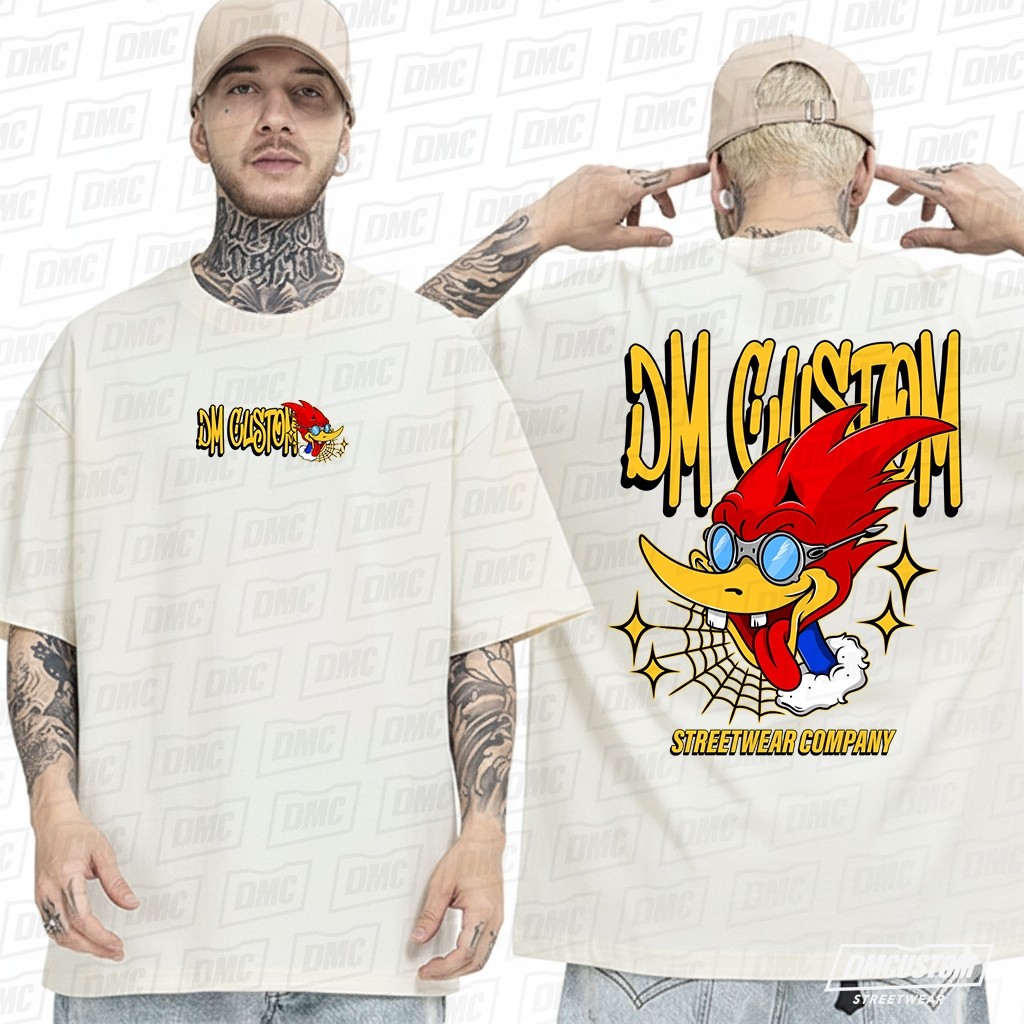 Camiseta Oversized Pica-Pau Anime Streetwear Estampa Exclusiva