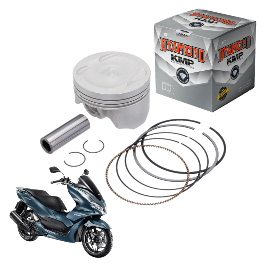 Kit Pistão Anéis Pcx 160 Std 0.25 0.50 0.75 1.00 Dyamond Kmp em Oferta na Shopee