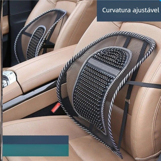 Encosto Lombar Ortopédico Ergonômico Corretor Postural Com Telha Respirável Anti-Suor Para Carro E Cadeira Escritório