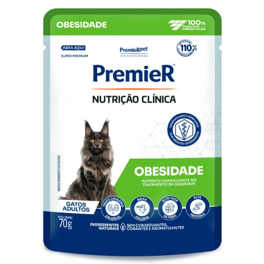 Sachê PremieR Nutrição Clínica Gatos Adultos Obesos - 70g em Oferta na Shopee