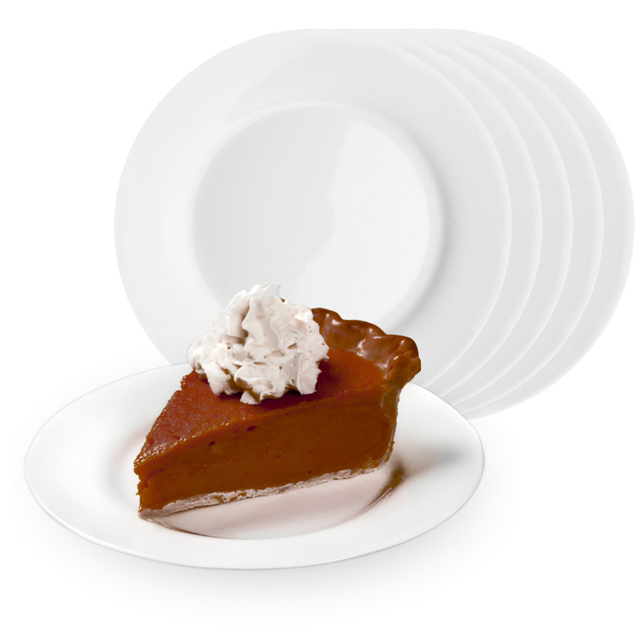 Kit 6 Pratos Redondo Sobremesa Opaline Branco Jantar Restaurante Gourmet 19cm em Oferta na Shopee