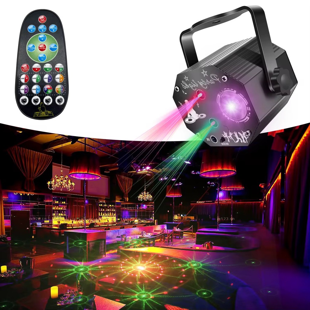 Mini Strobo LED RGB 3 em 1 Efeito Luz Automático Som Estroboscópico Festa Balada Bar ON-LP194