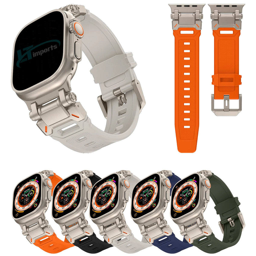 Pulseira Silicone Titan LTIMPORTS para Apple Watch Ultra 49mm 3/2/1, 46mm 11/10,