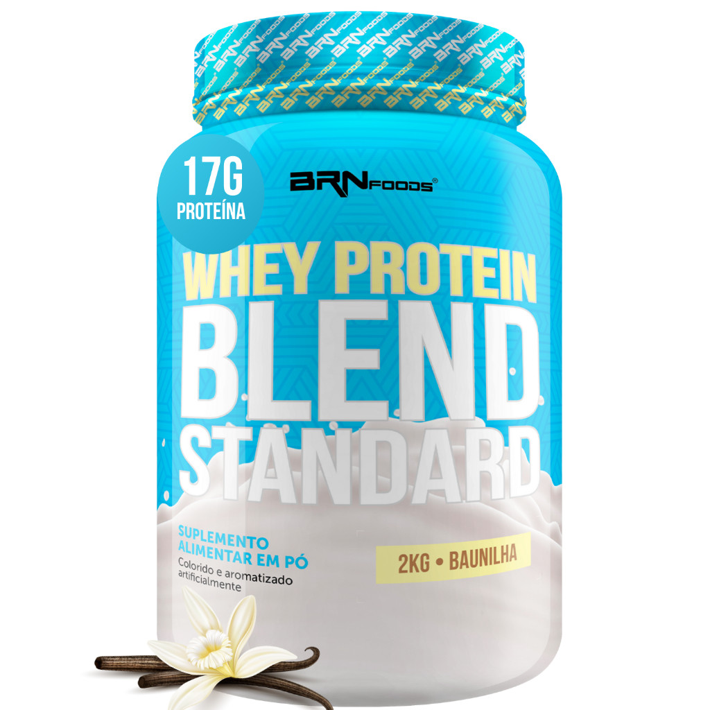Whey Protein Blend Standard 2kg - Ganho de Massa/Performance - BRN Foods
