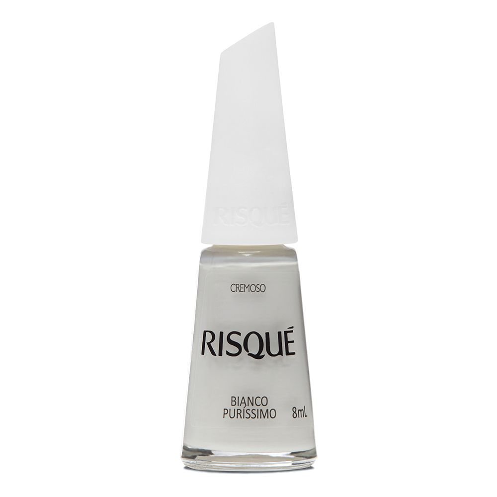 Esmalte Risqué Branco Cremoso Branco Puríssimo 8ml em Oferta na Shopee