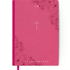 Bíblia Sagrada | Letra Grande | NVI | Capa Dura | Cruz Rosa