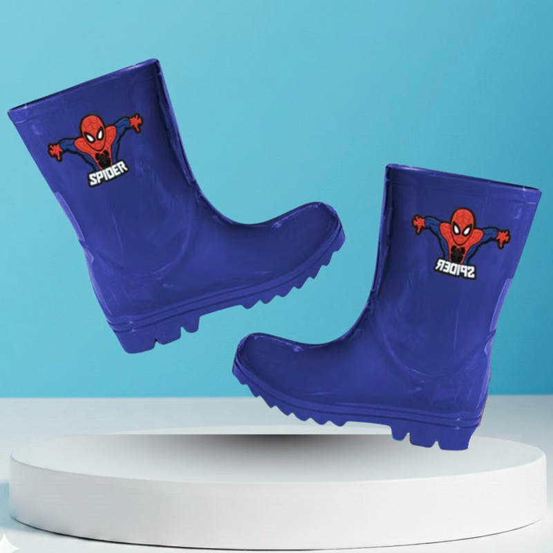 Galocha Botinha de Chuva Infantil Masculino Kids Personagem Menino Aranha Confortável