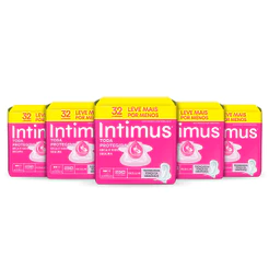 Kit 5 - Absorvente Intimus Toda Protegida Dia Seca Com abas - 32 un