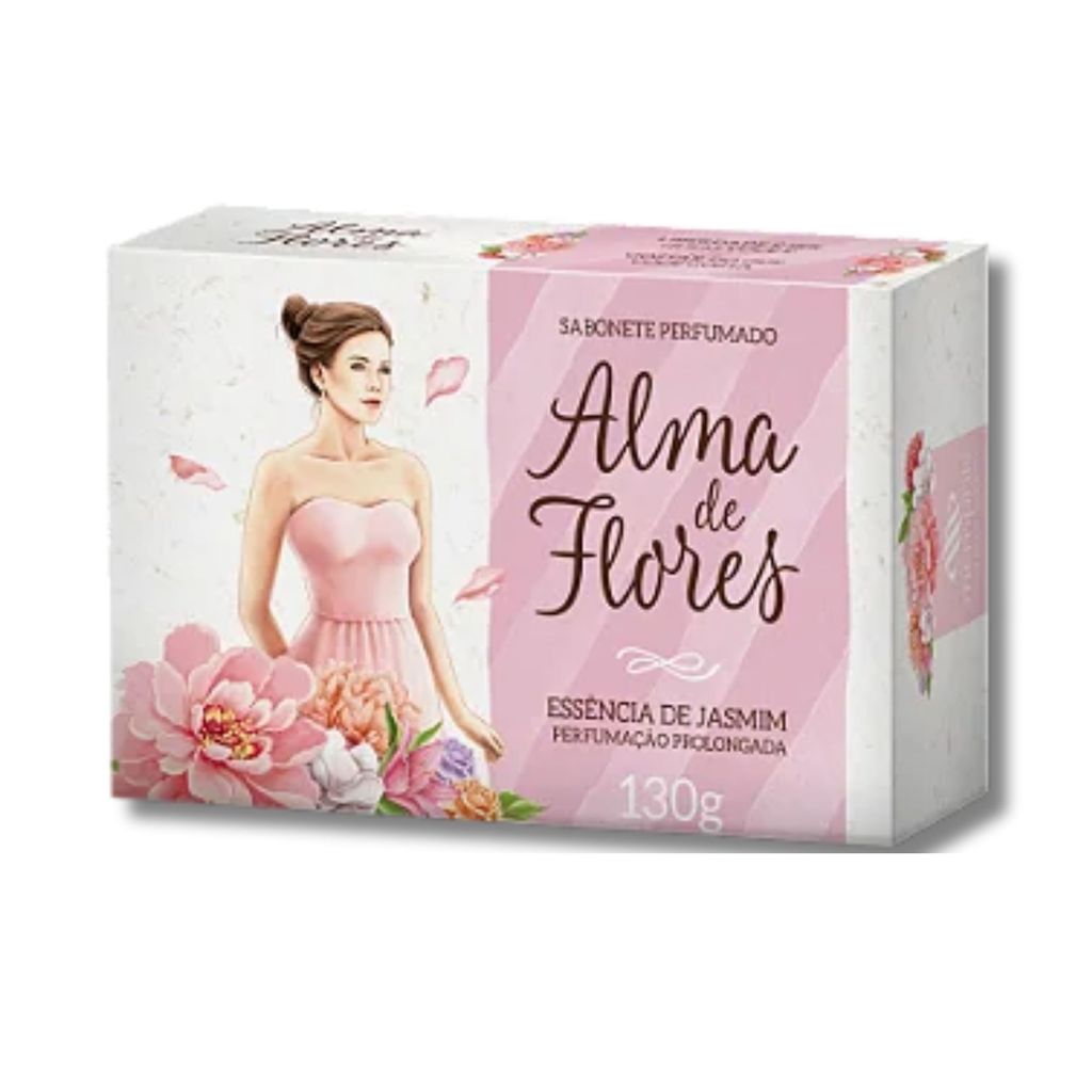 Sabonete barra essência jasmim 130G - Alma de Flores Memphis