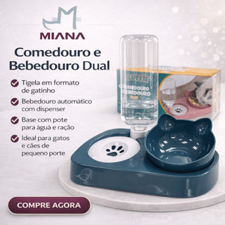 Comedouro Bebedouro DUAL AUTOMATICO Antivazamento Cães Gatos Pet Pote Tigela Ração Pet em Oferta na Shopee