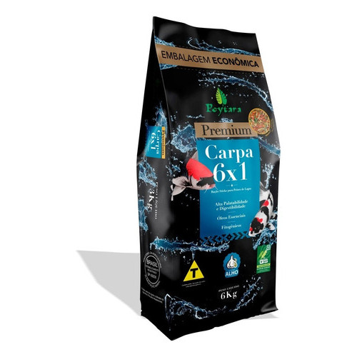 Ração Carpas Premium 6x1 Poytara 6kg