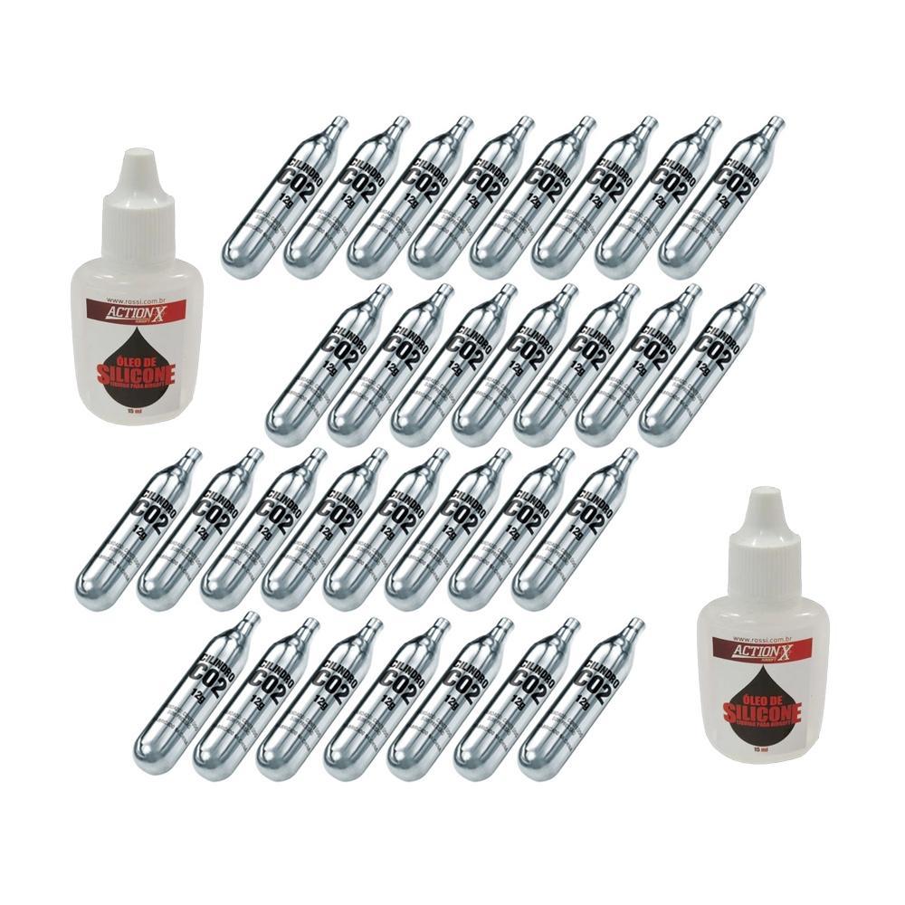 Cilindro Pistola Co2 Airsoft 12g Kit 30un + óleo De Silicone
