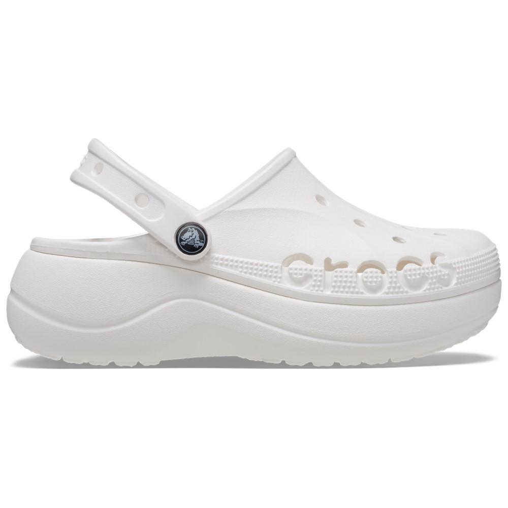 Sandália crocs baya plataform clog white em Oferta na Shopee