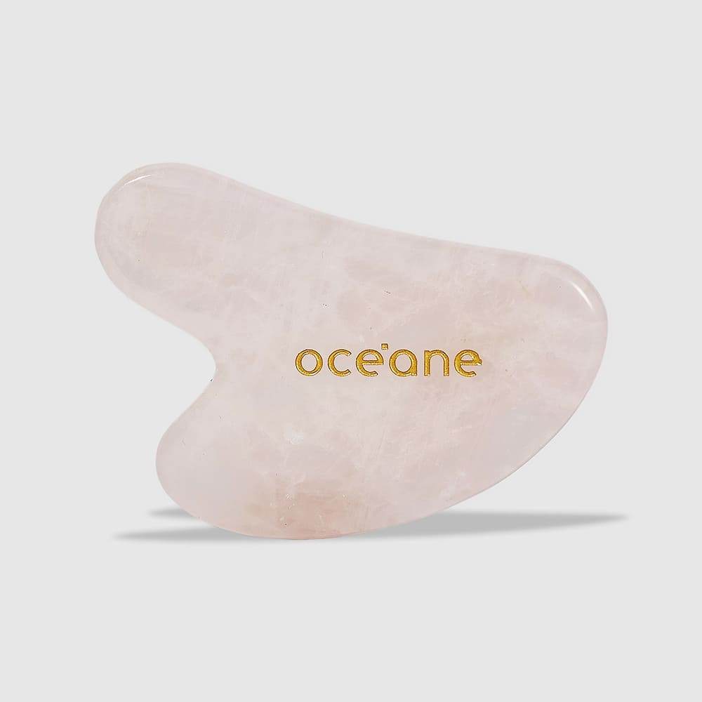 Massageador Facial e Corporal de Quartzo Rosa - Rose Quartz Gua Sha em Oferta na Shopee
