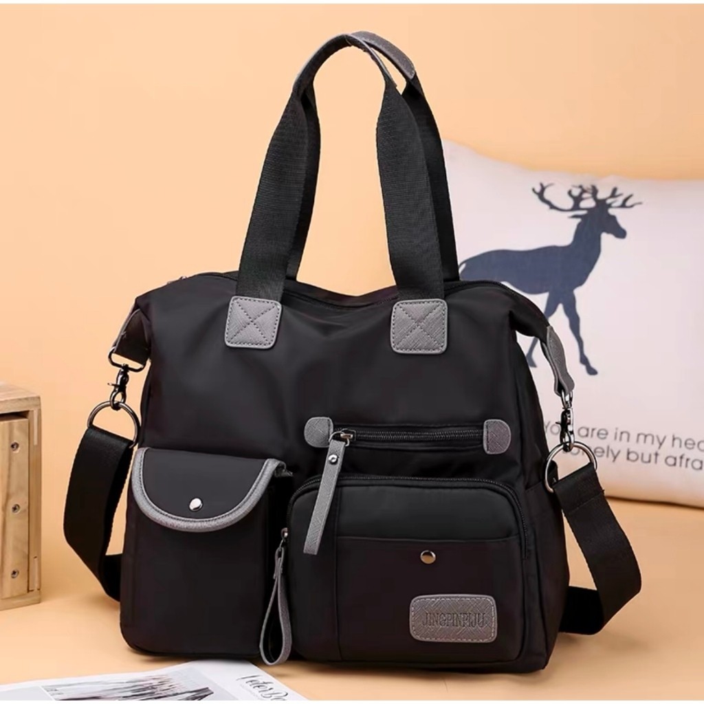 Bolsa de ombro feminina de nylon bolsa transversal de grande capacidade Design repelente à água em Oferta na Shopee