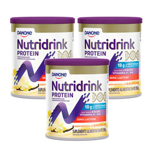 Kit 3 Nutridrink Protein Baunilha Zero Lactose 350g em Oferta na Shopee