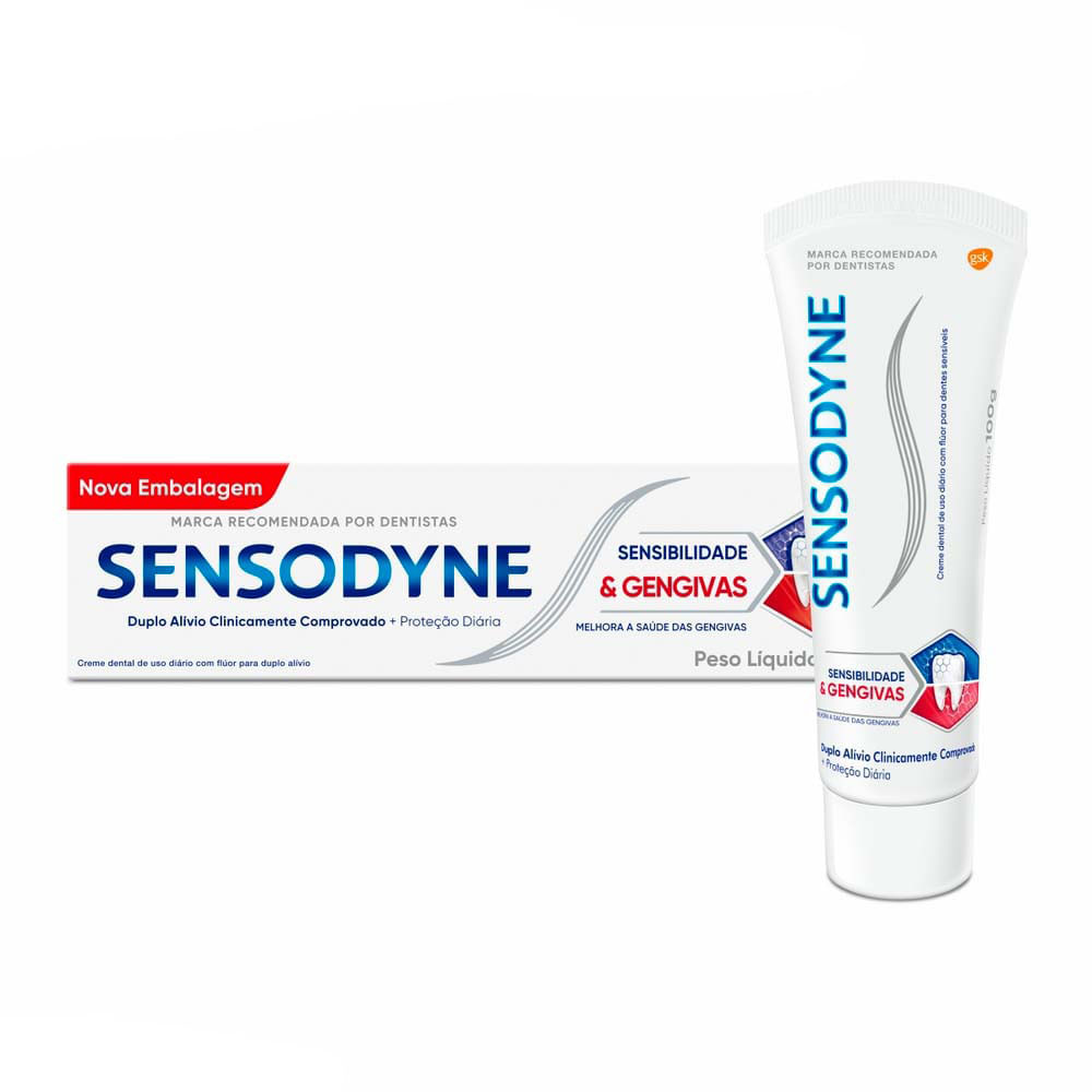 Creme Dental Sensodyne Sensibilidade e Gengivas 100g em Oferta na Shopee
