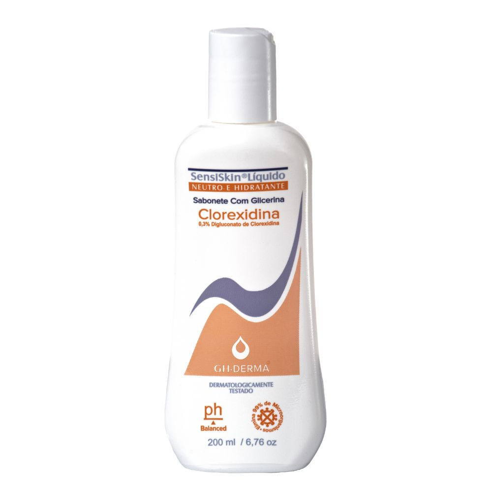 Sabonete Líquido com Glicerina GH Derma Sensiskin Clorexidina 200ml em Oferta na Shopee