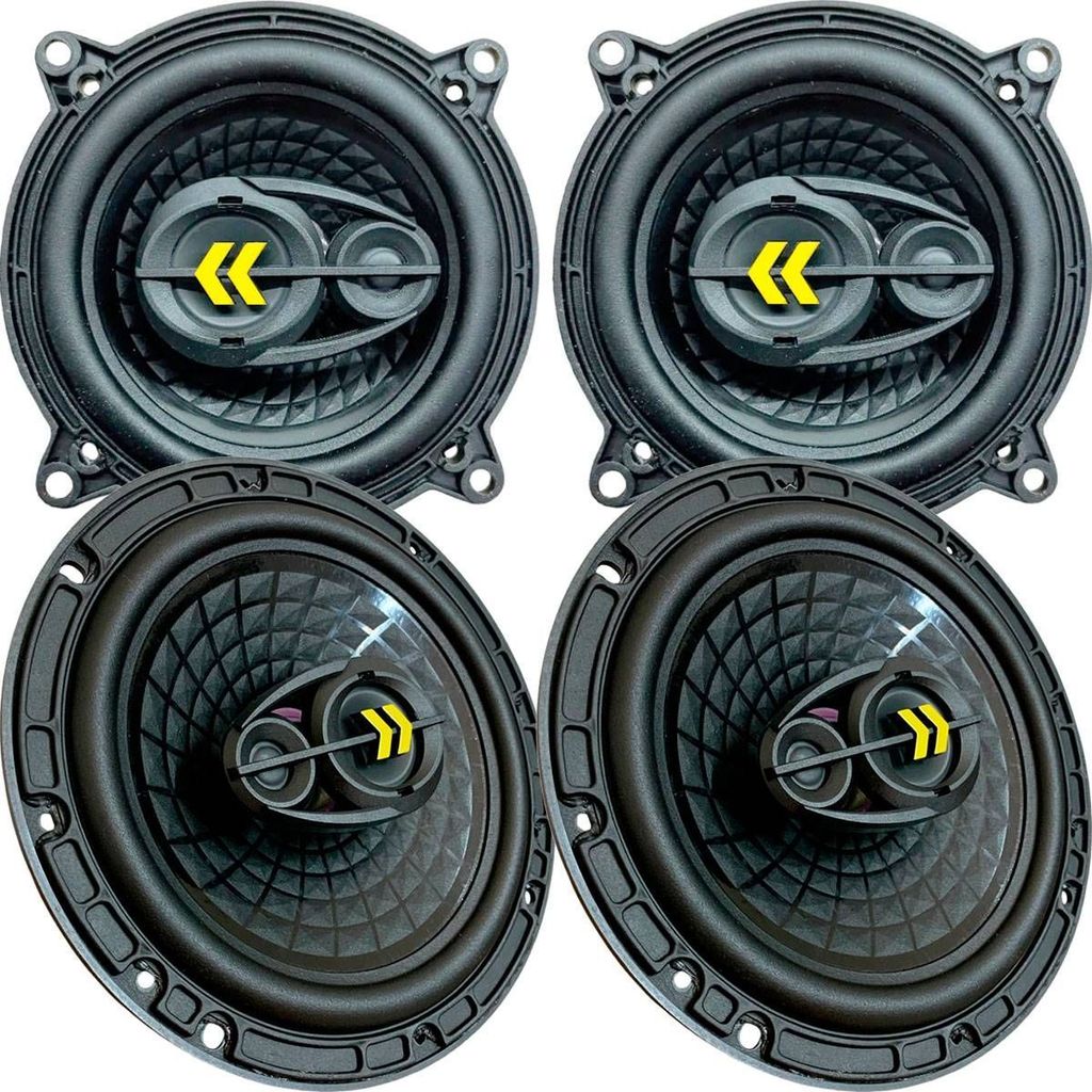 Kit 4 Alto Falantes Bravox Revo5 + Revo6 Triaxial 280w Rms 4 Ohms em Oferta na Shopee