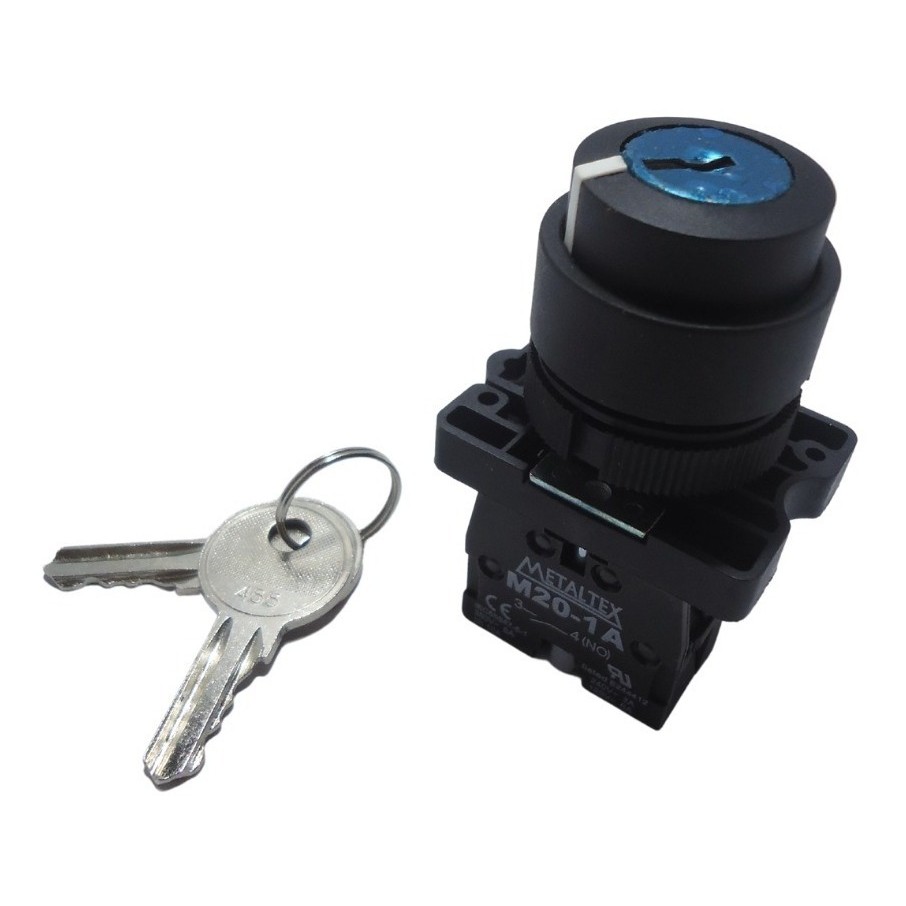 Chave Seletora Com Chave De Segurança 2 Posições Metaltex