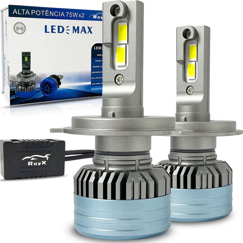 Ultra Led Max H1 H3 H7 H8 H11 H27 HB3 HB4 6k 15000lm 150w em Oferta na Shopee