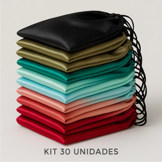 Kit Saquinhos Cetim 25x35 Coloridos Sortidos Para Festas Casamentos Lembrancinha Embalagens
