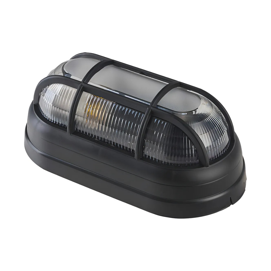 Luminária Arandela Tartaruga Externa Grade Pvc Preta OPL