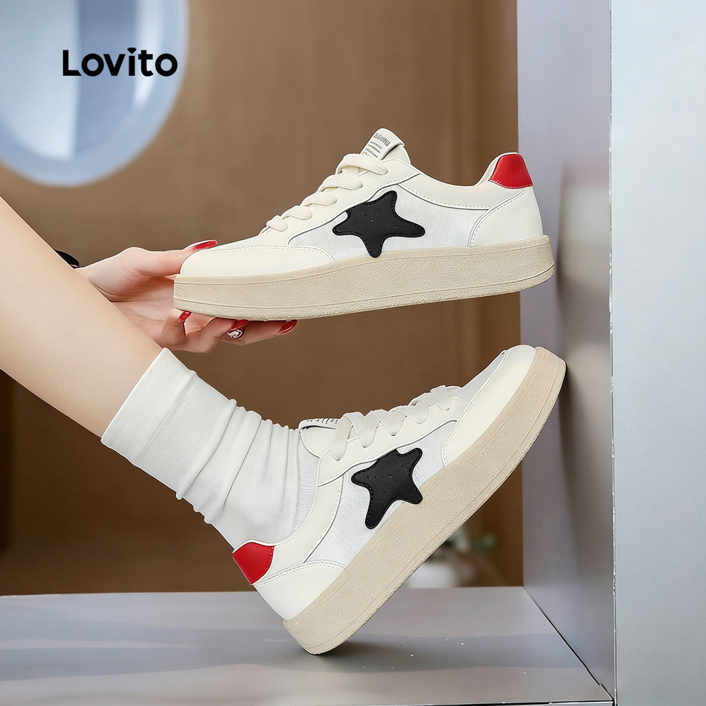 Lovito  Tênis Casual Estrela para Mulheres LFA109089
