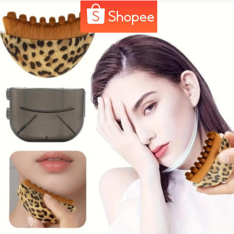 Massageador Facial Linfático Portátil, Escova Multifuncional de Contorno Mandibular para Drenagem e Modelagem, Design