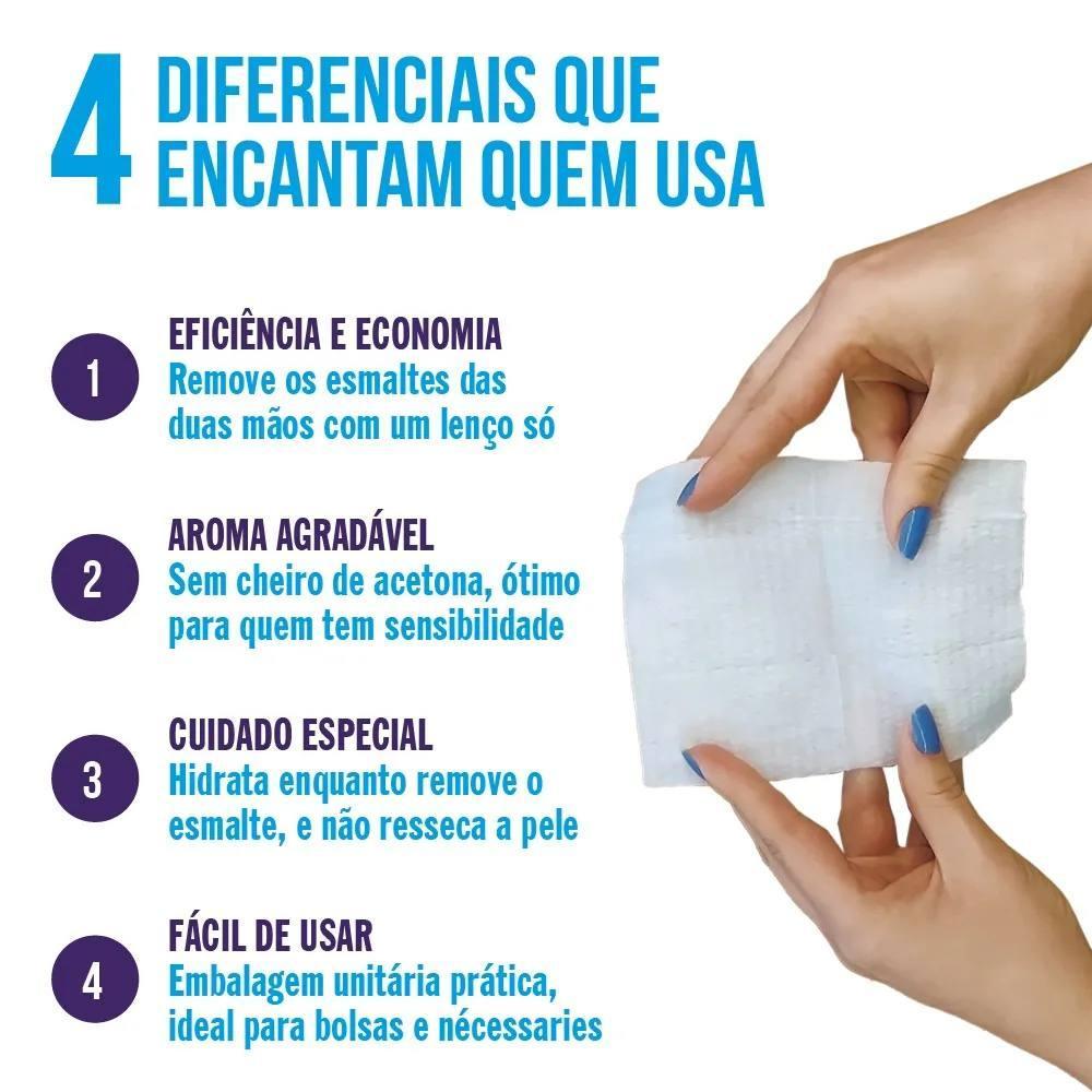 Removedor Esmalte Imefort Com 1 Lenco Kit com 5 Unidades · foto 2