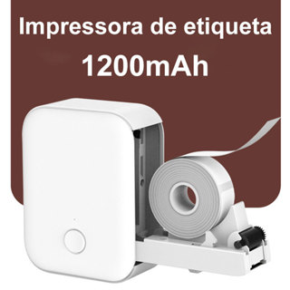 Impressora De Etiqueta Térmica Portátil Sem Fio Bluetooth+1 Rolo Etiqueta em Oferta na Shopee