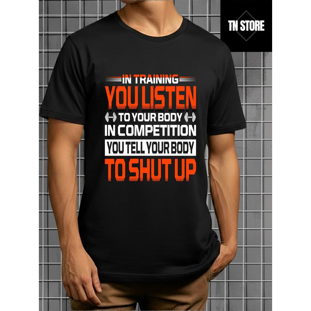Camiseta Fitness Academia Gym Treino Esporte Camisa Blusa Unissex Masculino Feminino 100% Algodão Preto Plus Size