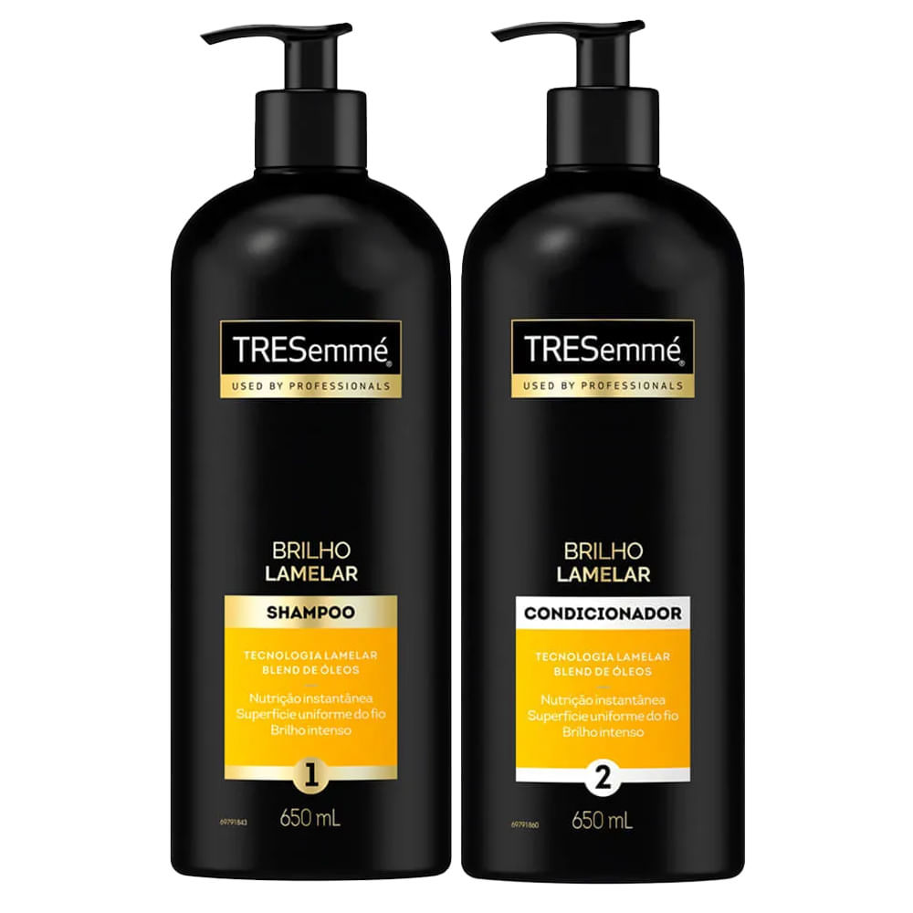 Kit Shampoo + Condicionador Tresemmé Brilho Lamelar 650ml
