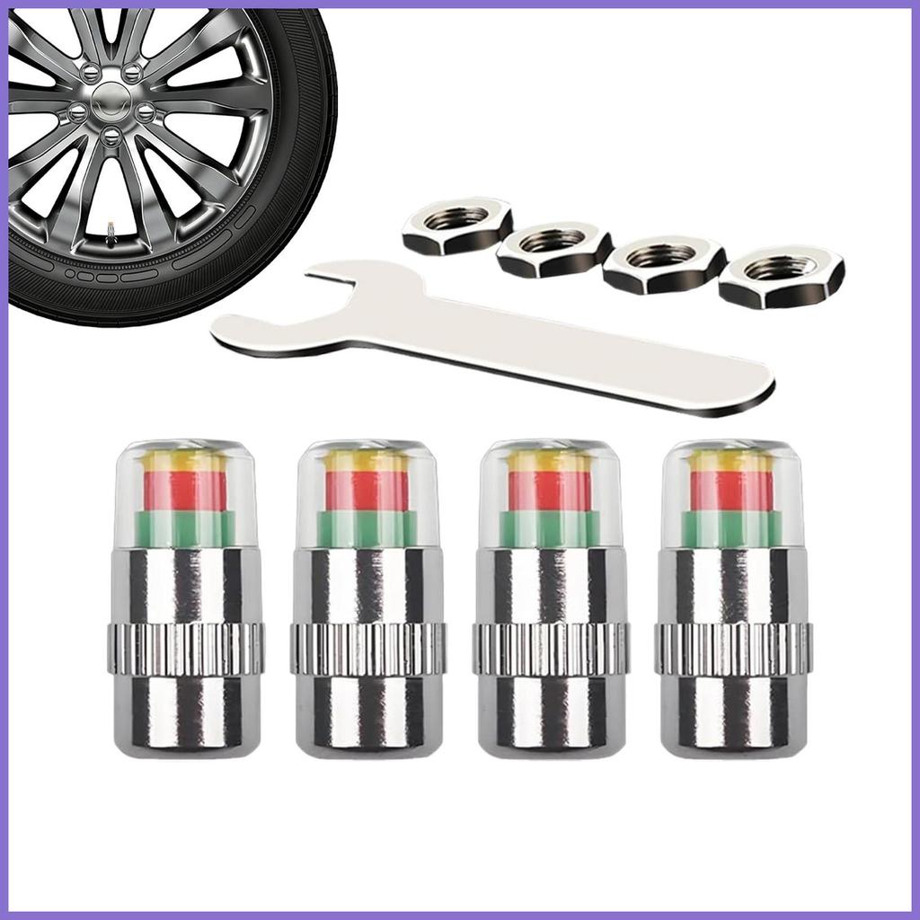 Monitor De Pressão Dos Pneus Do Carro Inteligente 3 Cores Fácil De Ler Sensor Tampas Da Haste Válvula Para Caminhão yune