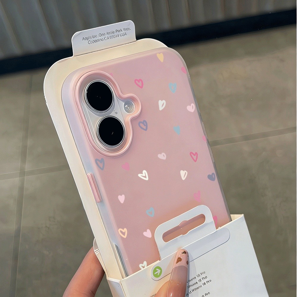 Capa De Telefone Com Corações De Arco-Íris Para Samsung A17 A07 A26 A06 A16 A35 A54 A05S A05 A15 A14 A13 A52 A04S A03S A