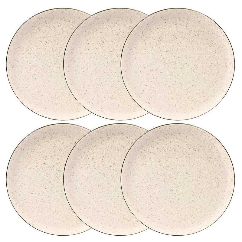 Jogo de 6 Pratos Rasos 26 cm Oxford Flat Duna