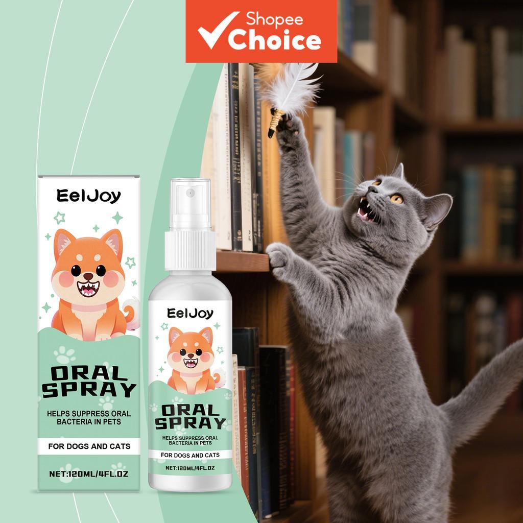  Spray Bucal para Pets com Clorhexidina e Extrato de Menta - Limpeza dos Dentes, Hálito Fresco, Anti-Placa e Controle de