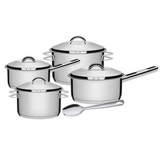 Jogo de Panelas Aço Inox Solar 4 Peças e Colher Tramontina