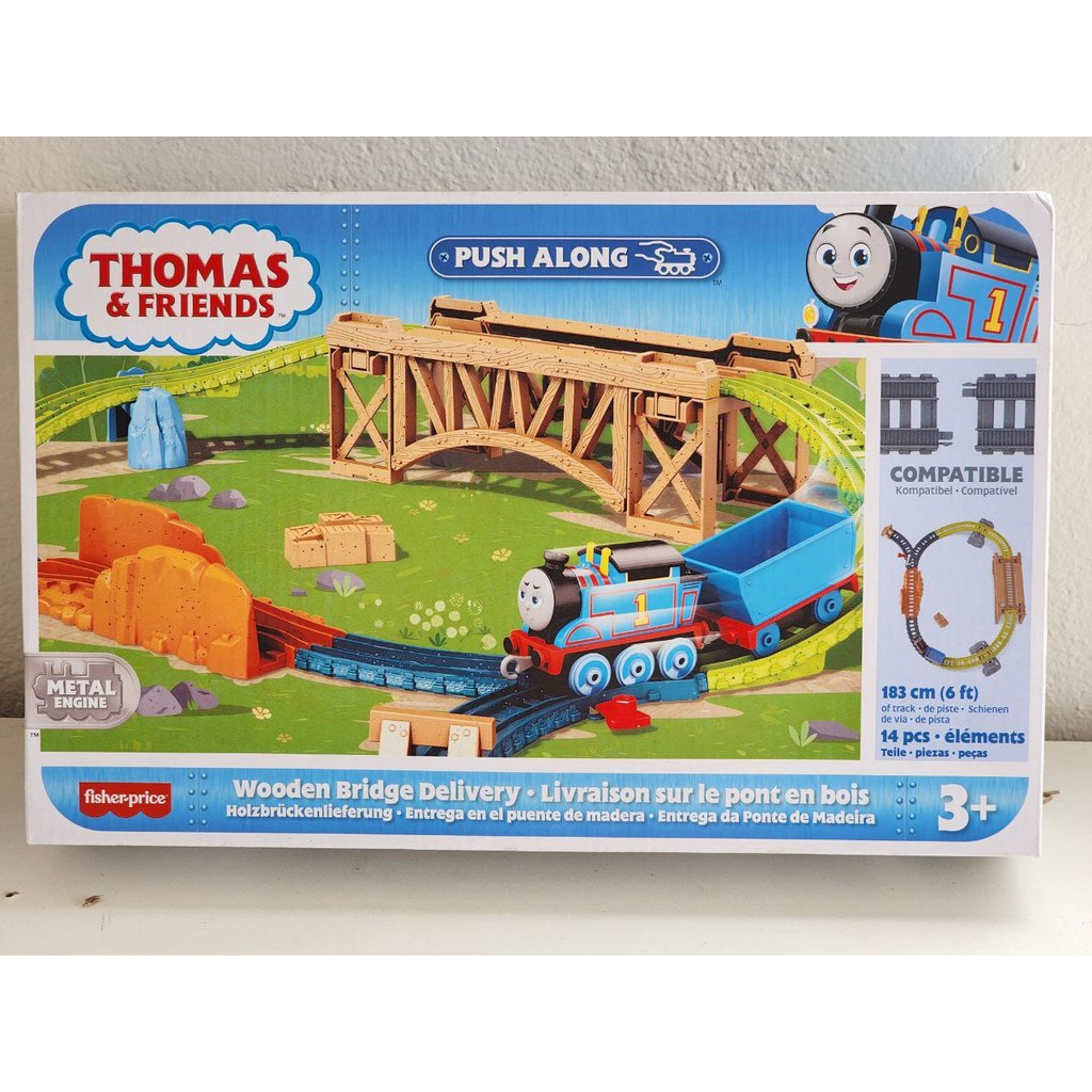 Pista Thomas & Friends Push Along Hhv79 Entrega Da Ponte De Madeira