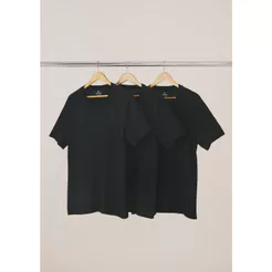 Kit Com 3 Camisetas Masculinas Básicas Slim Gola V