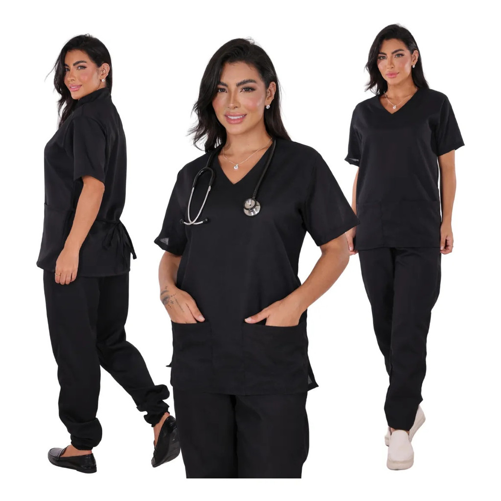 Pijama Cirúrgico Clássico Oxford Uniforme De Trabalho Clinica Enfermagem Veterinaria