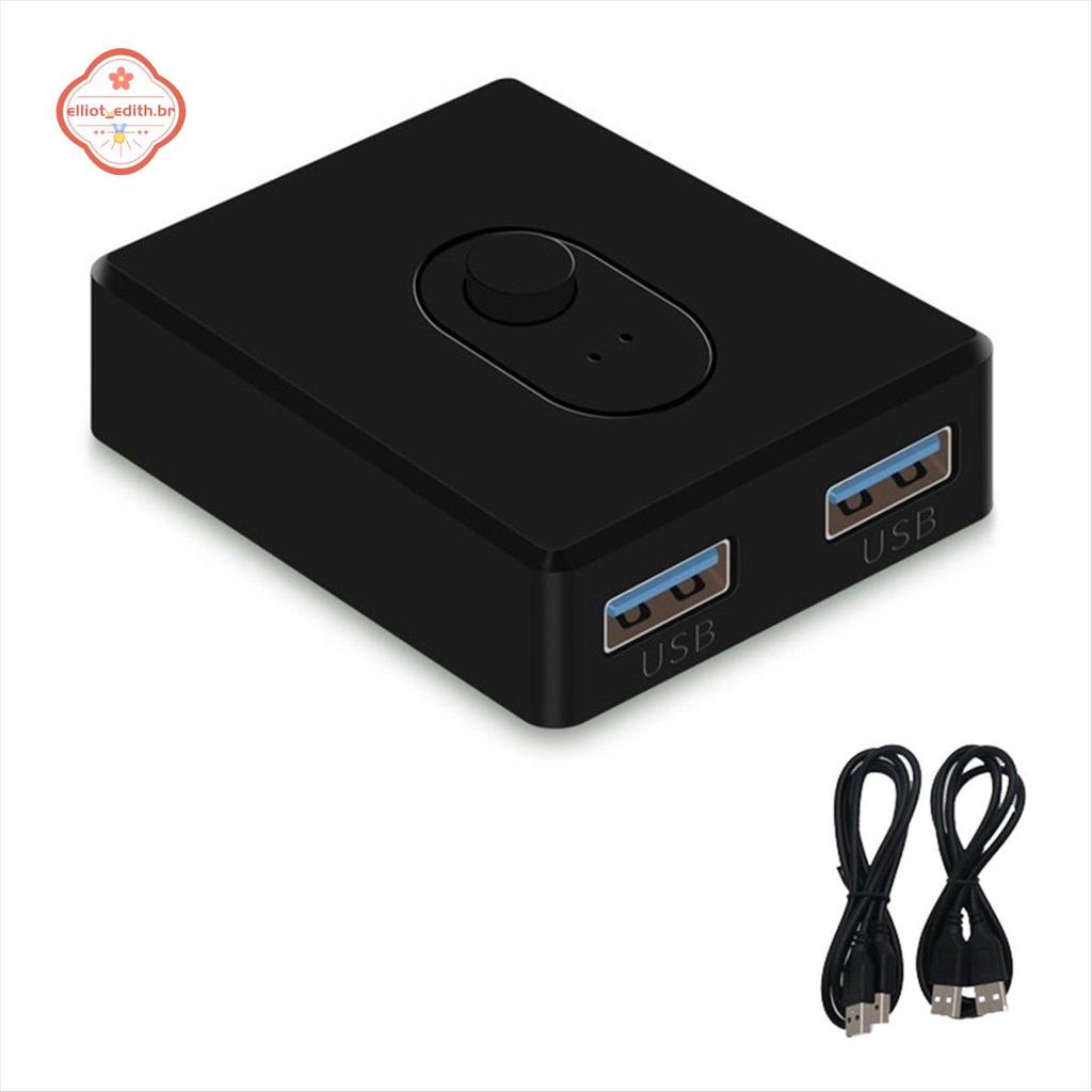 USB 3.0 KVM Switch 1X2/2X1 Switcher Divisor Controlador Compartilhado Para Computador Portátil Impressora Teclado Mouse 