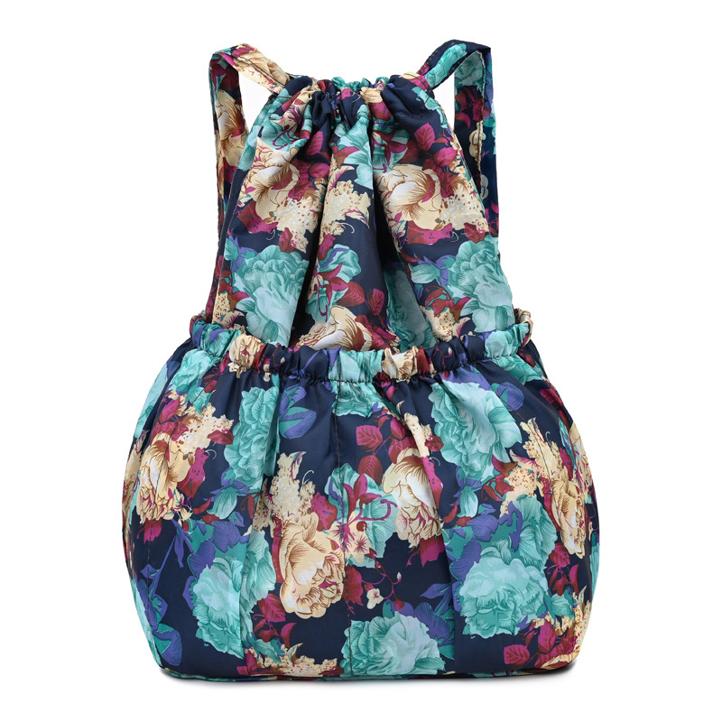 Versão coreana náilon cordão bolso mochila lazer ao ar livre saco de esportes estudante mochila grande capacidade leve s